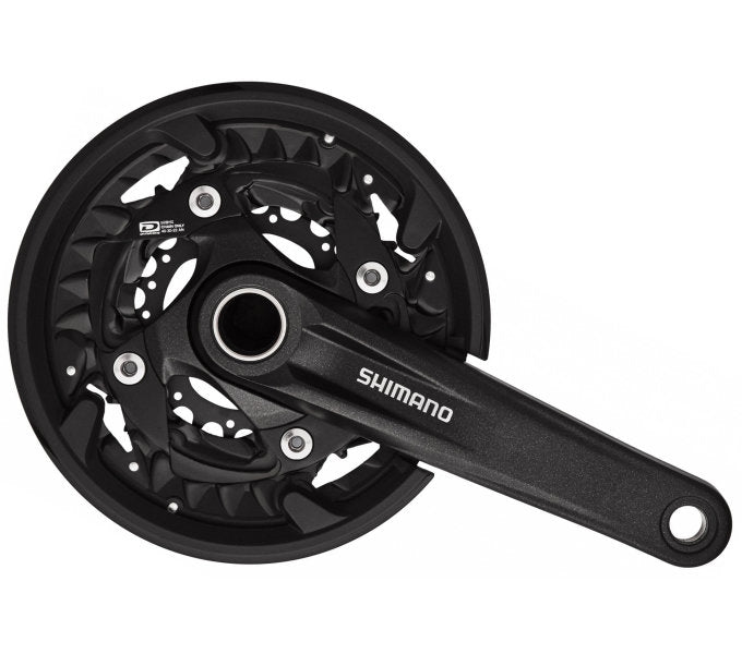 Shimano Kurbel MTB 3 x 10 Geschwindigkeit FC-MT500 mit 175-mm-Kurbelarm 40-30-22T Schwarz