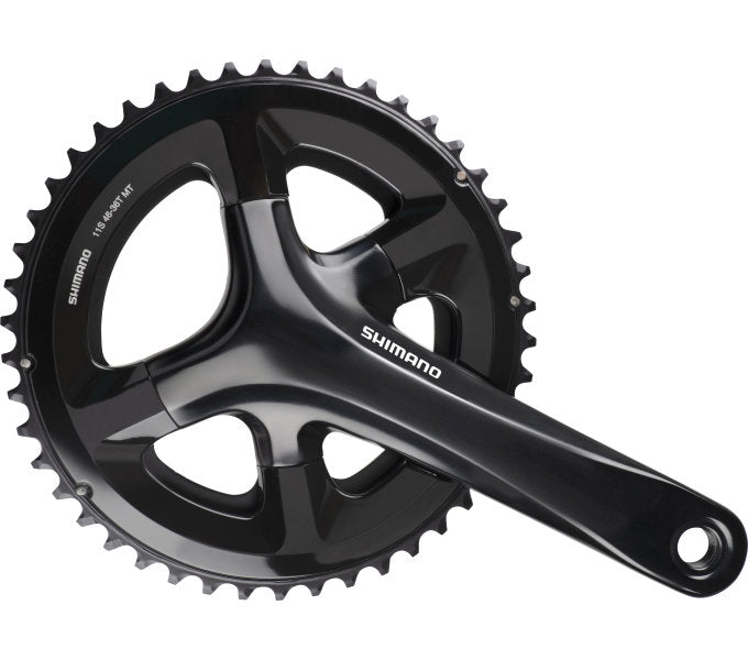 Shimano Crankset 2 x 11 Speed ​​Road FC-RS510 170 50-34T avec du noir d'essieu creux