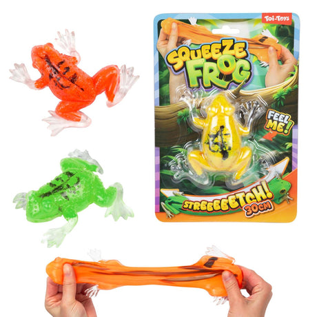 Toi-toys fun kneedkikker -clear- rekbaar 10cm 3ass