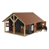 Kids Globe Globe Globe Horse Estable con 2 cajas y almacenamiento, 1:24