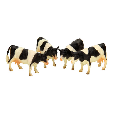 Kids globe koeien zwart wit liggend en staand 12stuks 1:32