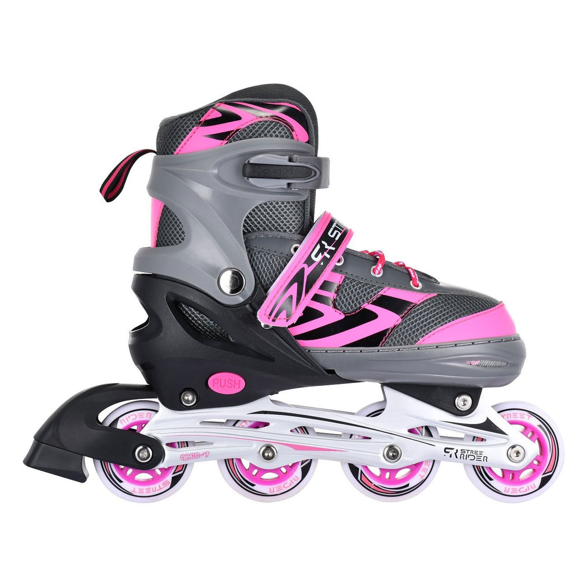 Street rider skeelers roze grijs, maat 37-40 39 41