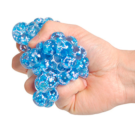 Squeeze ball with water pearls, confetti and slime