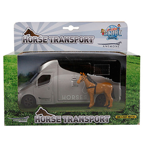 Kids Globe Globe Die Cast Horse Truck With Light And Sound Gray