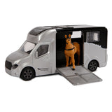 Kids Globe Die Cast Horse Truck con luce e grigio del suono