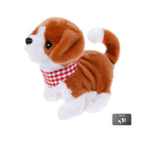 Take me home loophond pluche 17 cm junior wit bruin