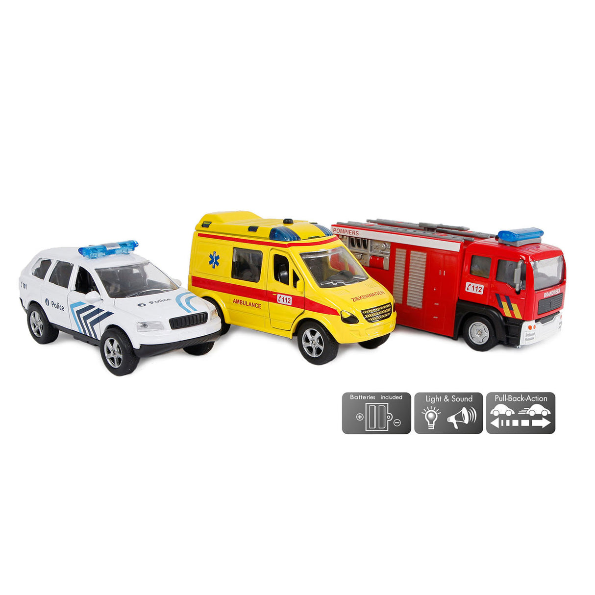 2-play Die-Cast Emergency Service Vehicles Belgien