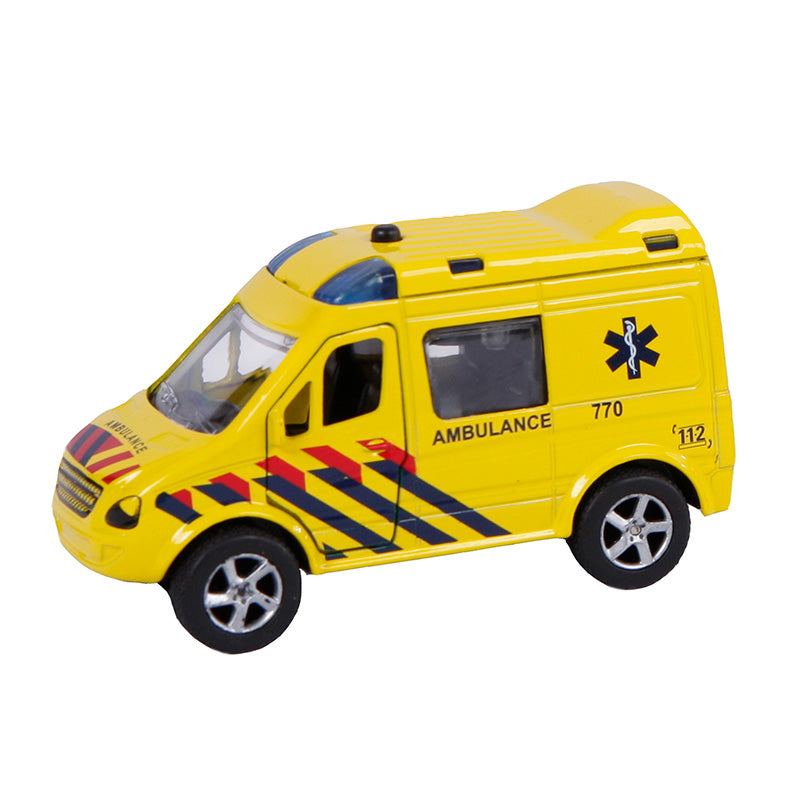 2-play Die-Cast Pull Back Ambulance NL Light and Sound