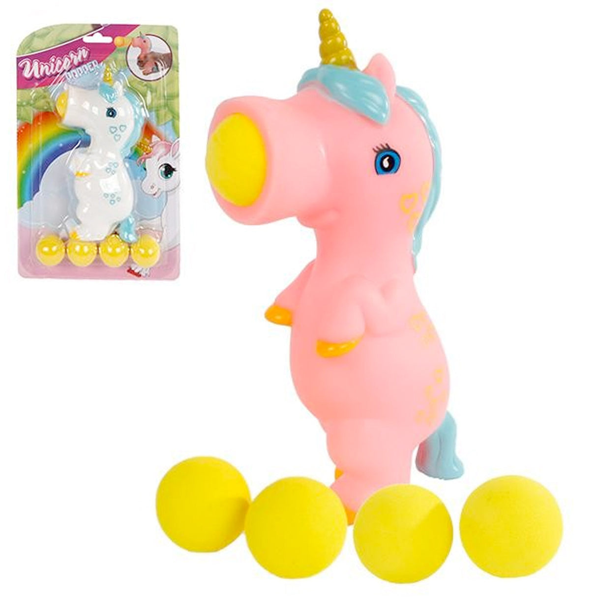 unicorn popper with 5 balls