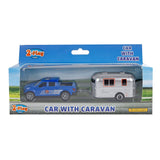 2-play Die-Cast Pull Back Car with Caravan