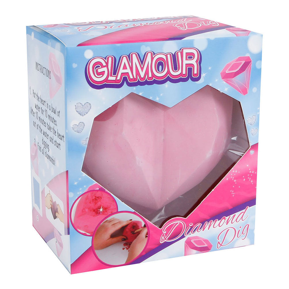 Chop Glamour Hart mat Stécker vu Glécklecher Diamanten