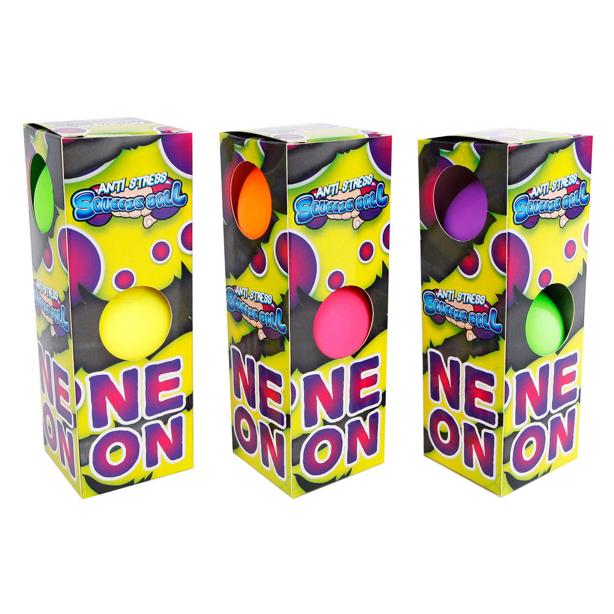 Squeezballs Neon 5cm, 3st.