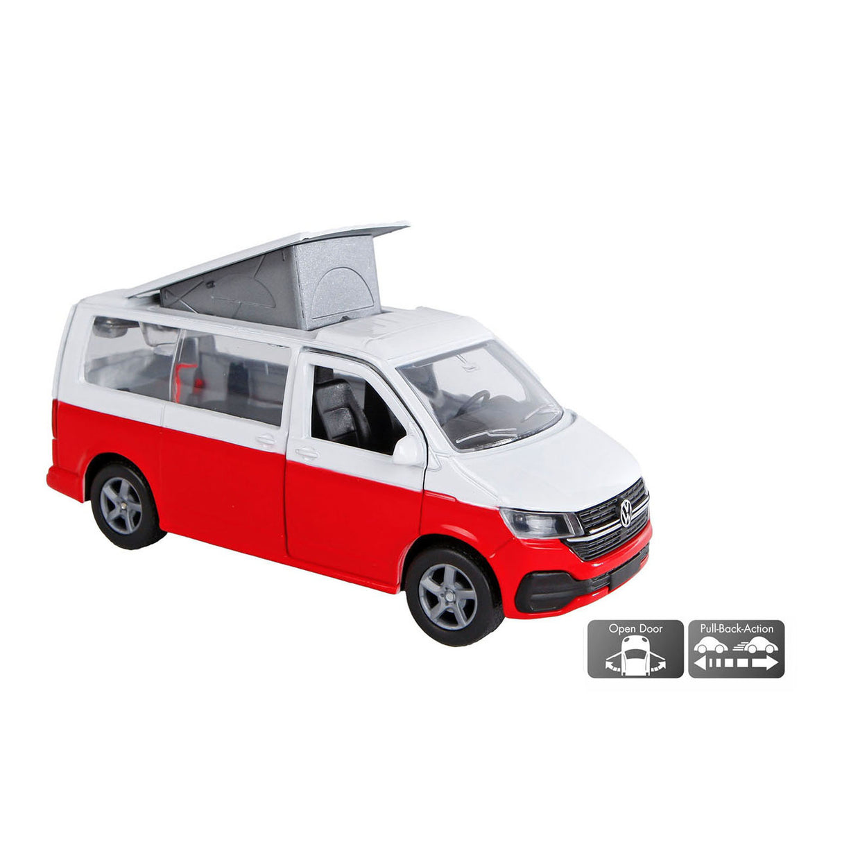 Kids Globe Globe VW Transporter Camper Die-Cast Rücken, 13,5 cm