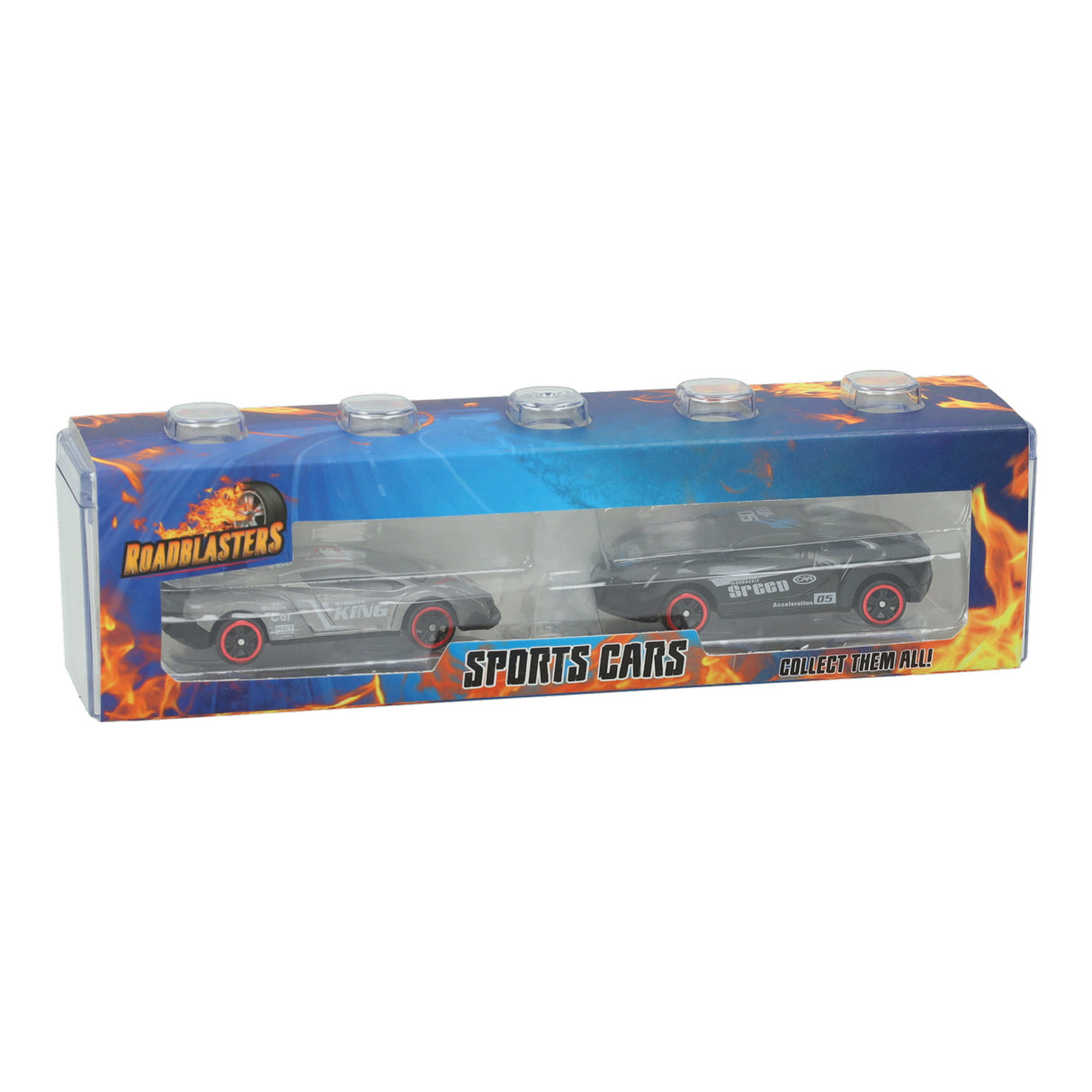 Roadblasters storage box with 2 Die-cast racing cars