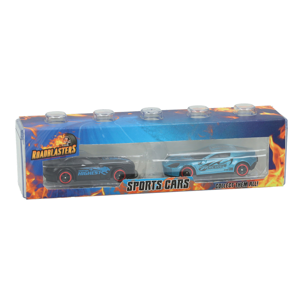 Roadblasters storage box with 2 Die-cast racing cars