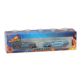 Caja de almacenamiento de Roadblasters con 2 autos de carreras de fundición