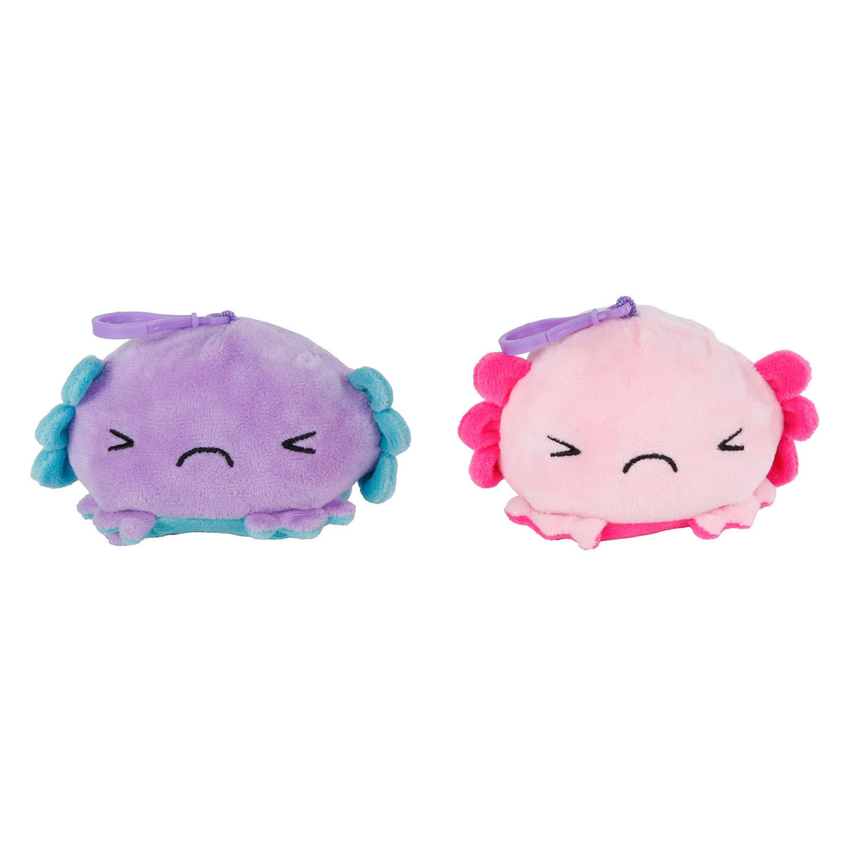 Peluche per tastie reversibili axolotl, 10 cm