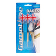 Gametime brass plated metalen dartpijlen 18g, 3st.