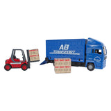 Kids Globe Man truck with forklift truck. 17cm