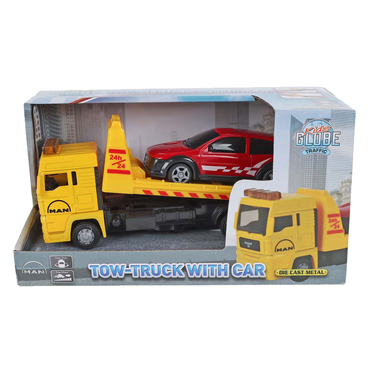 Kids Globe Man Man Truck Sranje z avtomobilom, 19 cm