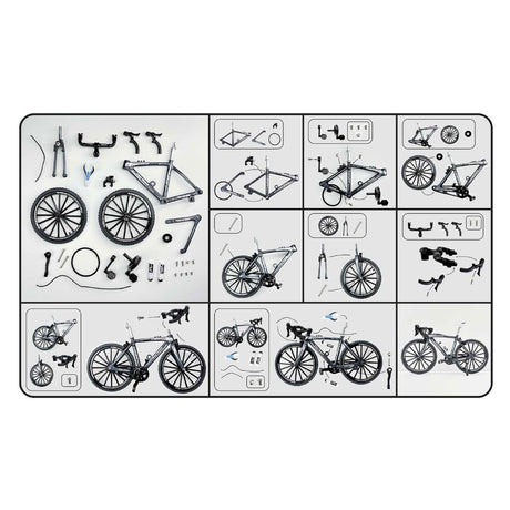 Racefiets die-cast bouwpakket, 19,5cm