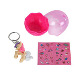 Unicorn sleutelhanger in ei met stickers, set van 12 stuks