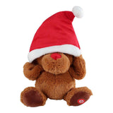 Take me home dansend rendier met kerstmuts en muziek