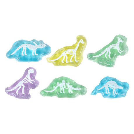 Dinoworld skelet met dinoslijm 6 figuren 4ass kleur 10cm