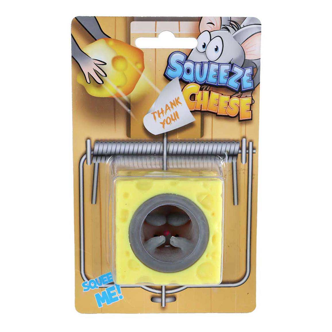 Squeeze cheese pop-up muis 5cm 3 assorti