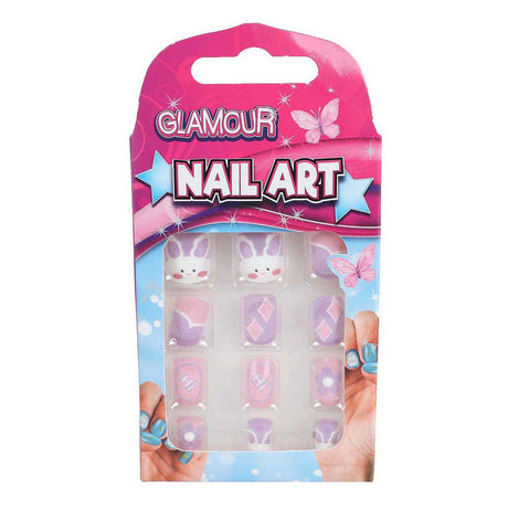 Glamour kunstnageltjes 12stuks 3ass 10cm