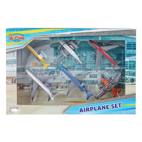 Van manen veenendaal bv 2-play vliegtuigenset 6stuks die cast free wheel 7-10,5cm