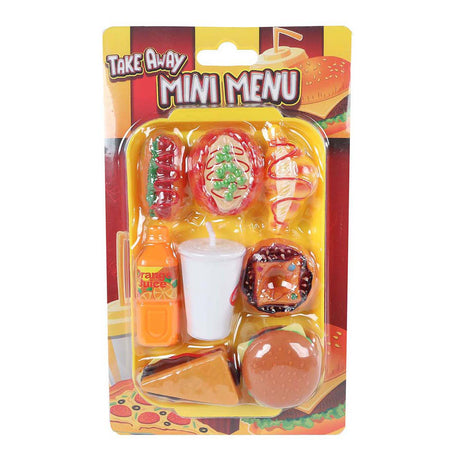 Speelset fastfood mini menu 8 9 delig 4ass 10x16,5cm