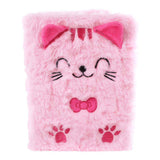 Glamour fluffy kat notitieboek a5 roze - 80pag.