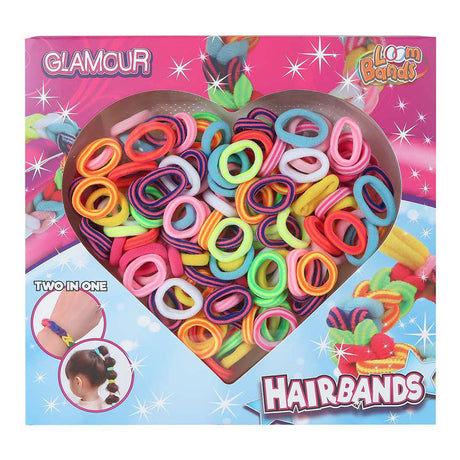 Glamour loom haarbandjes - 150st.