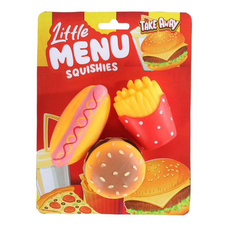 Take away squishy fast food 3-pack 6cm