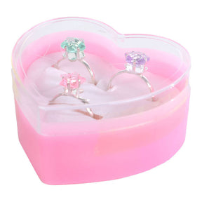 Glamour petit paris ringen met diamantjes in hartendoos - 3st.