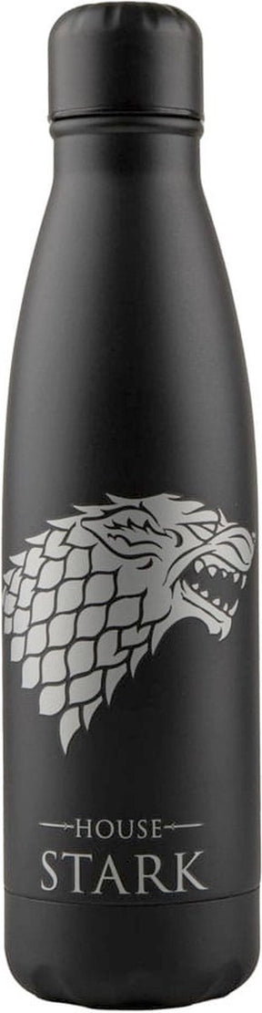 Cinereplicas game of thrones - game of thrones thermo house stark waterfles - zwart