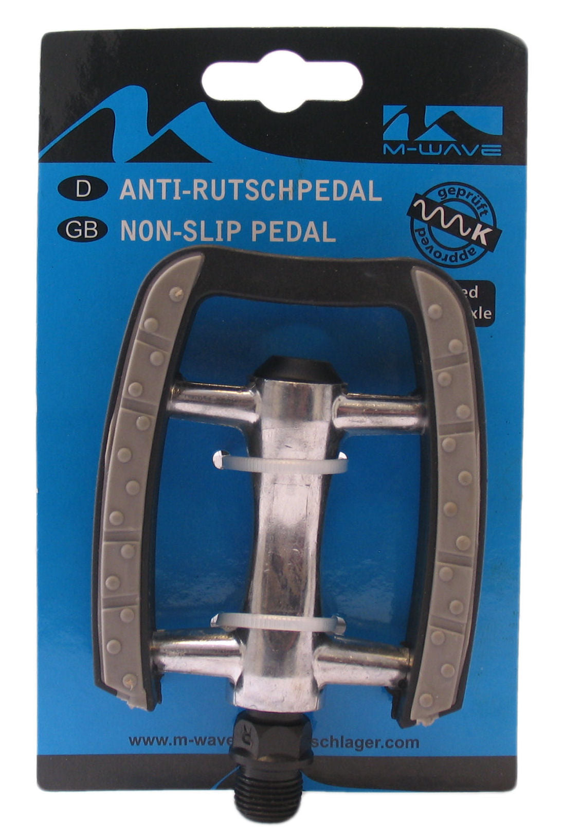 M-Wave-Plattform-Pedal-Stadsfiets Nicht-Schlupf 9 16 Zoll Grau Set