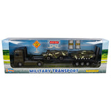 2-play Die-cast truck Transporter with tanks, 24 cm