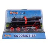 2-play die-cast locomotief met licht en geluid, 14cm