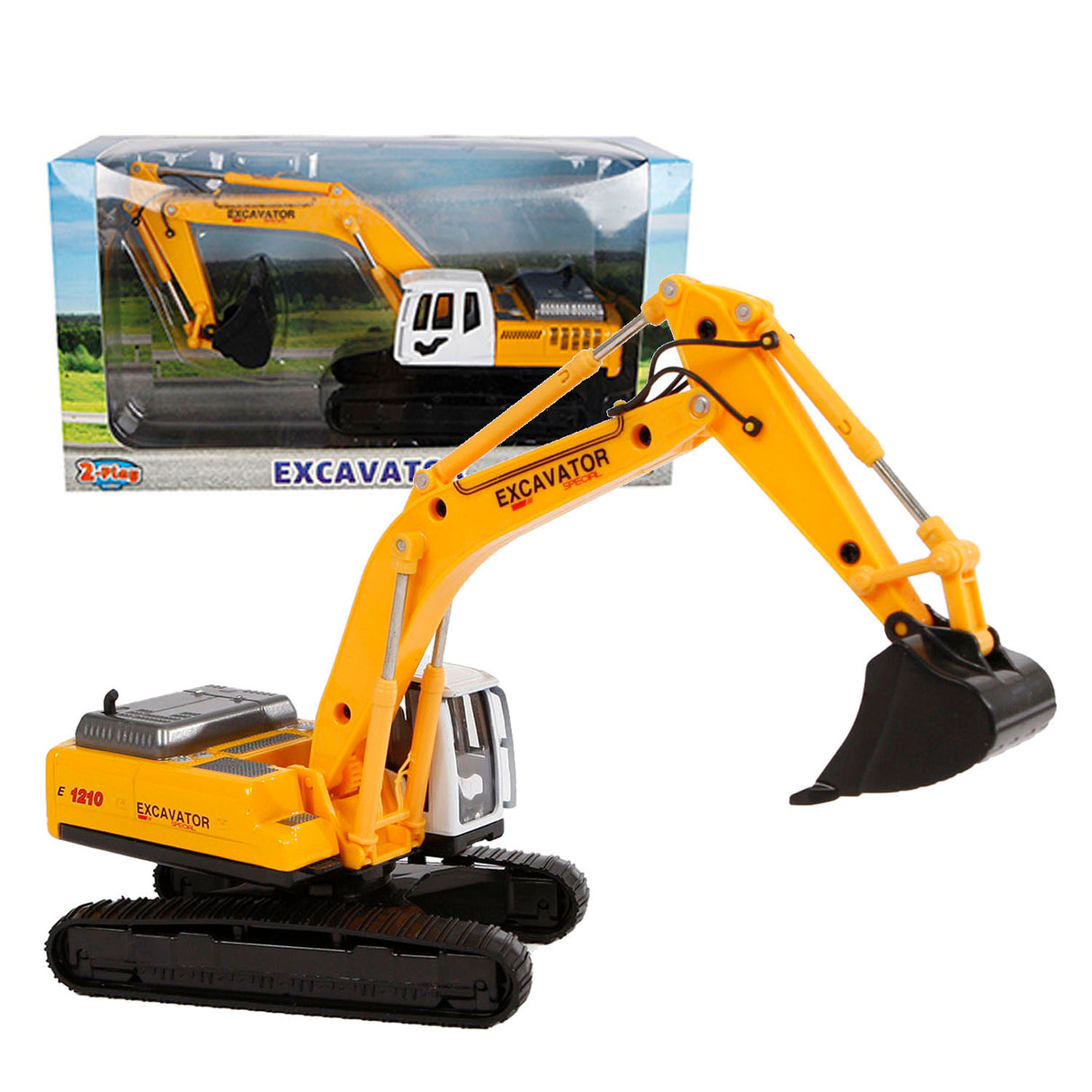 2-play Die-cast excavator, 22 cm