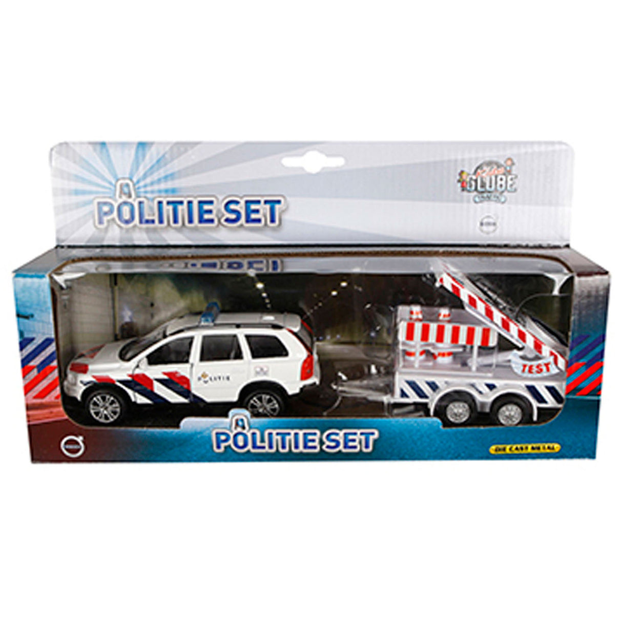 Kids Globe Globe sterbe Polizei Volvo XC90 mit Arrowwagen NL