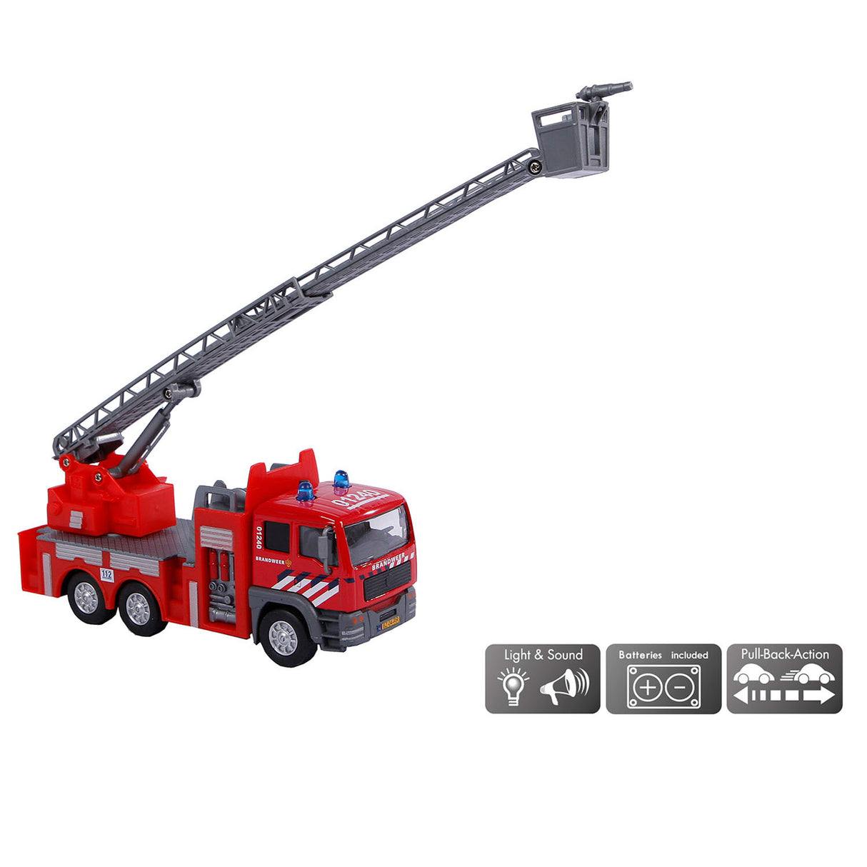 Kids Globe Globe Globe Die Brigada de fuego Ladderwagen NL, 16 cm