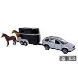 Kids Globe Die Cast Volvo XC90 con rimorchio per cavalli, 27 cm