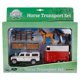 Kids Globe Globe Land Rover with Horse trailer