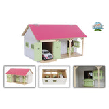 Kids Globe Globe Horse Stable Pink con 2 scatole e archiviazione 1:32