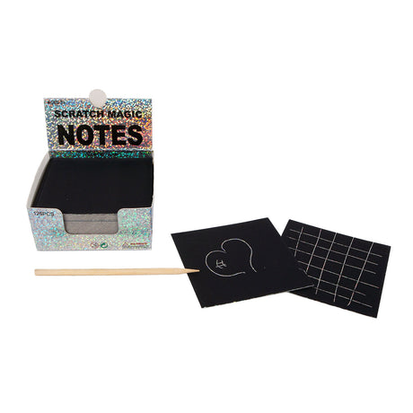 Scratch memoblaadjes met kraspen