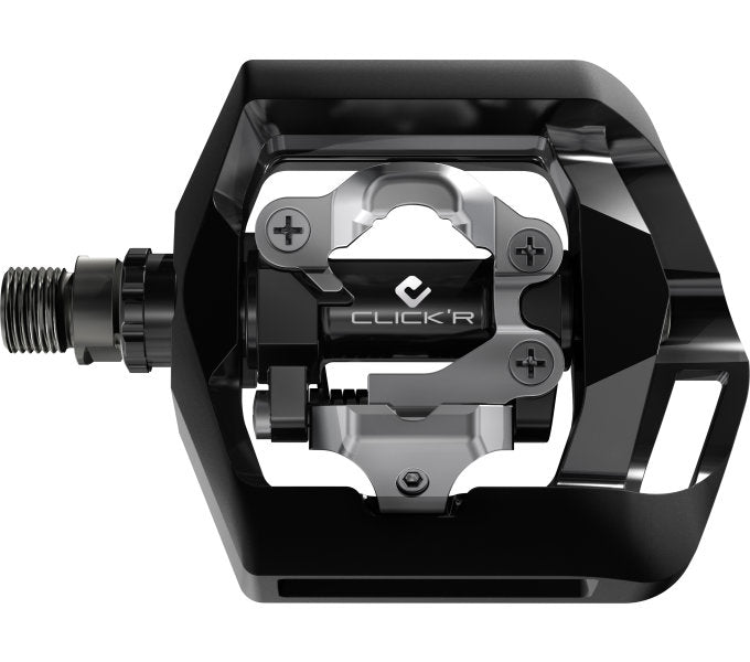 Shimano Pedal Conjunto Click'r T421 Plataforma + SPD de una sola cara con imágenes SM-SH56 NEGRAS