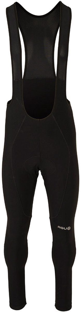 Agu essential - bibtight - fietsbroek met zeem - heren - winterbroek - zwart - reflecterend - siliconen gripper - xl
