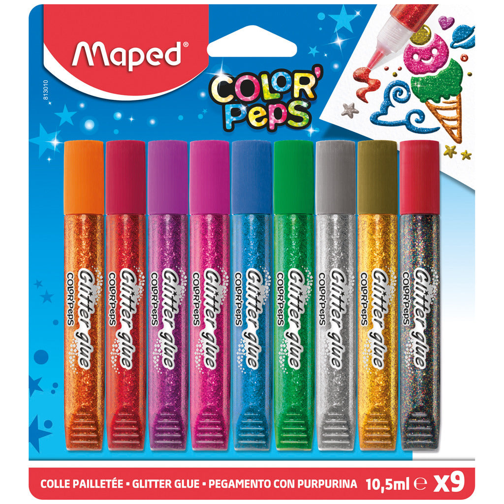 MAPID MAPID BARVE PEPS GLITTER GLED 9 barv 10,5 ml